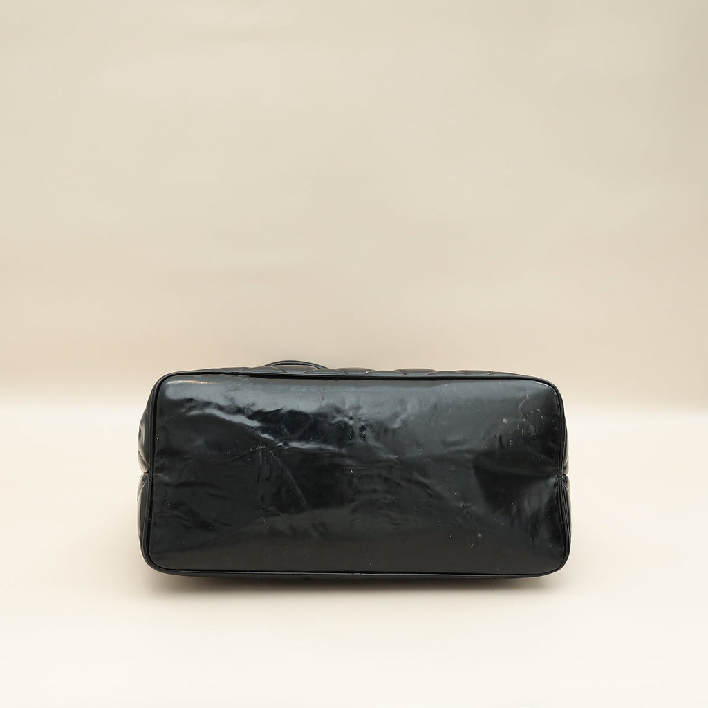 Chanel Black CC Vintage Cambon Tote Bag