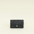 Chanel Black CC Classic Metallic Double Flap Small Bag