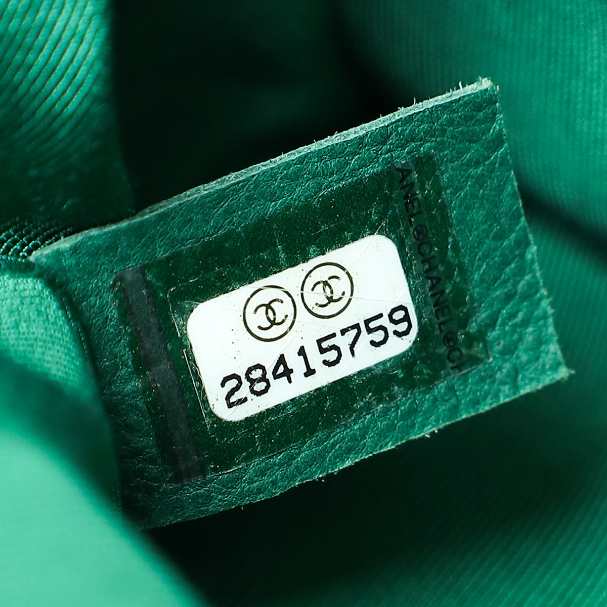 Chanel Green Chevron Le Boy Medium Bag
