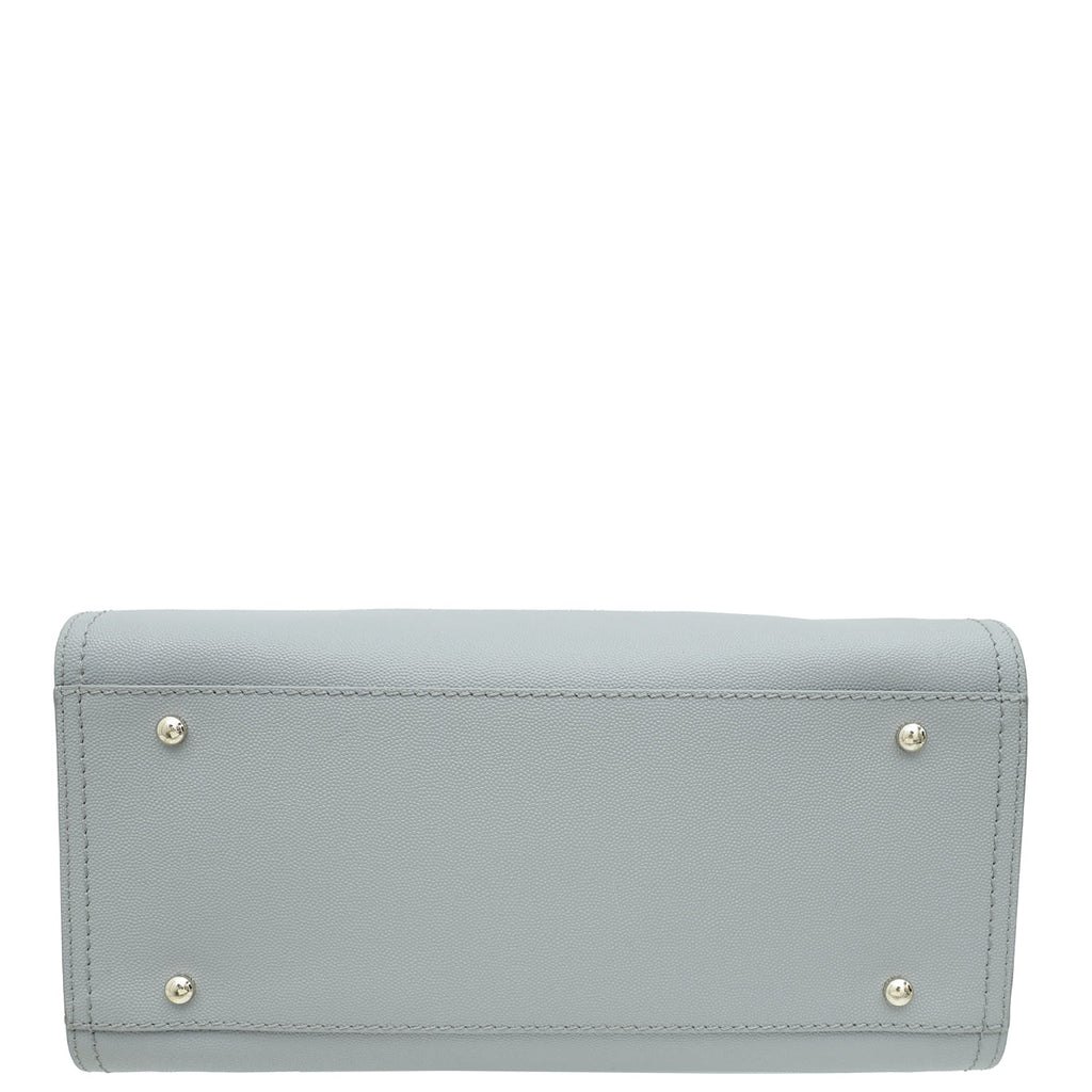 Chanel Grey CC Deauville Studded Medium Tote Bag