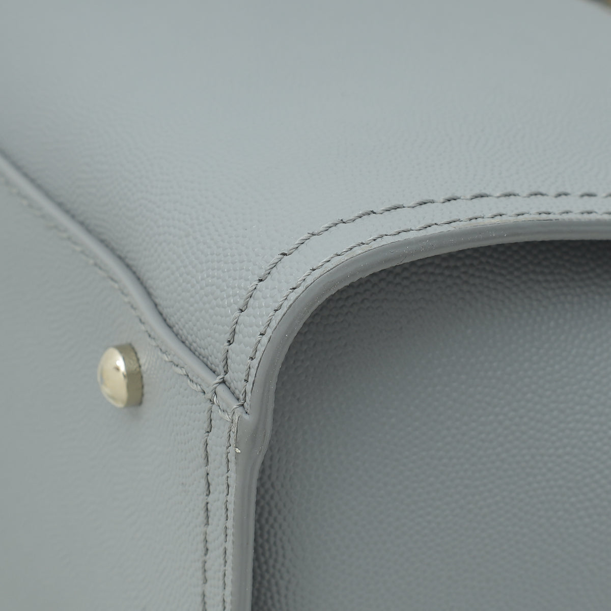 Chanel Grey CC Deauville Studded Medium Tote Bag