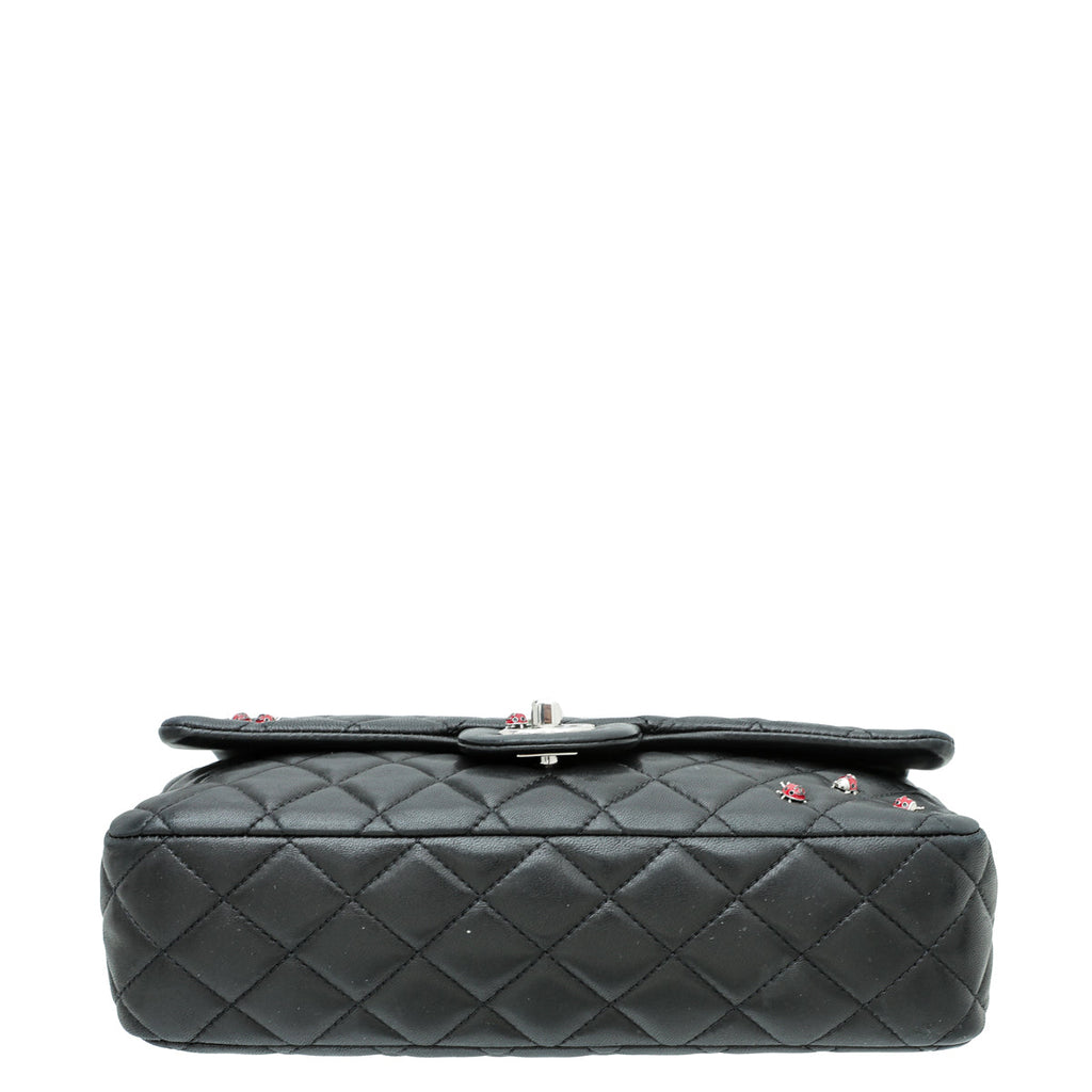 Chanel Black CC Ladybug Flap Medium Bag