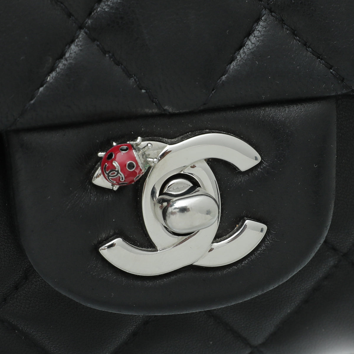 Chanel Black CC Ladybug Flap Medium Bag