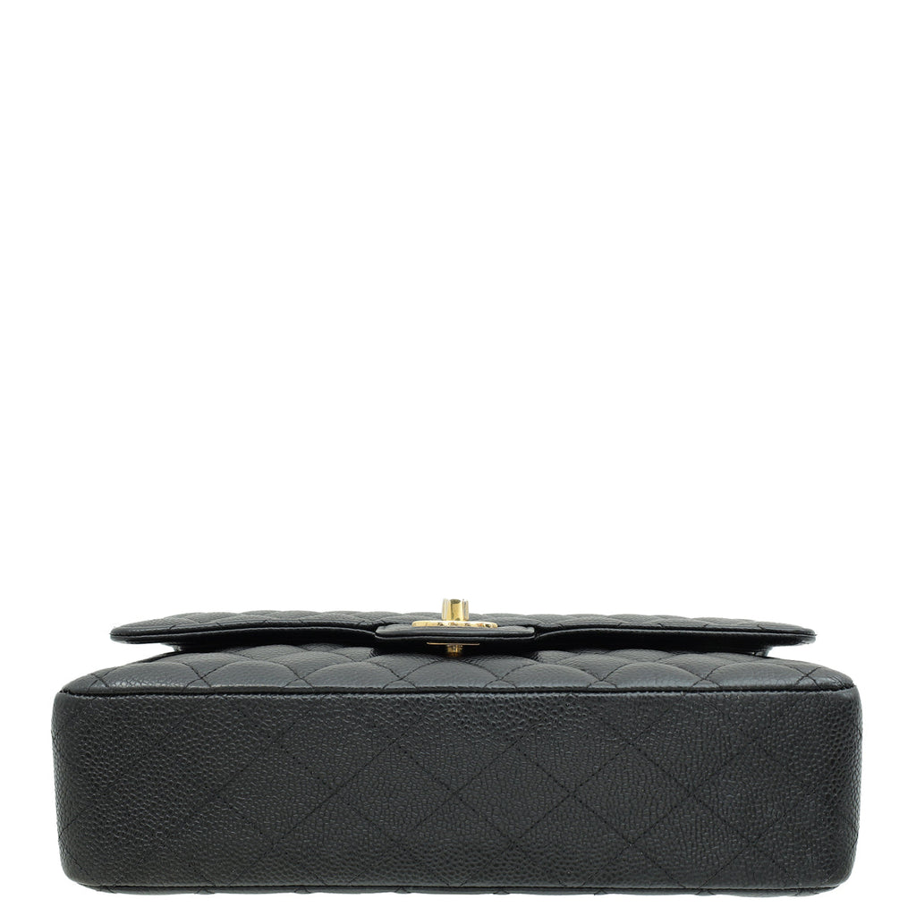 Chanel Black Classic Double Flap Medium Bag