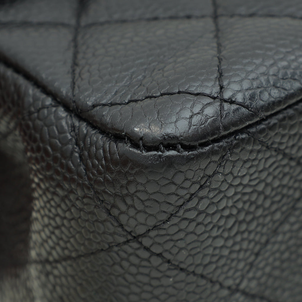 Chanel Black Classic Double Flap Medium Bag