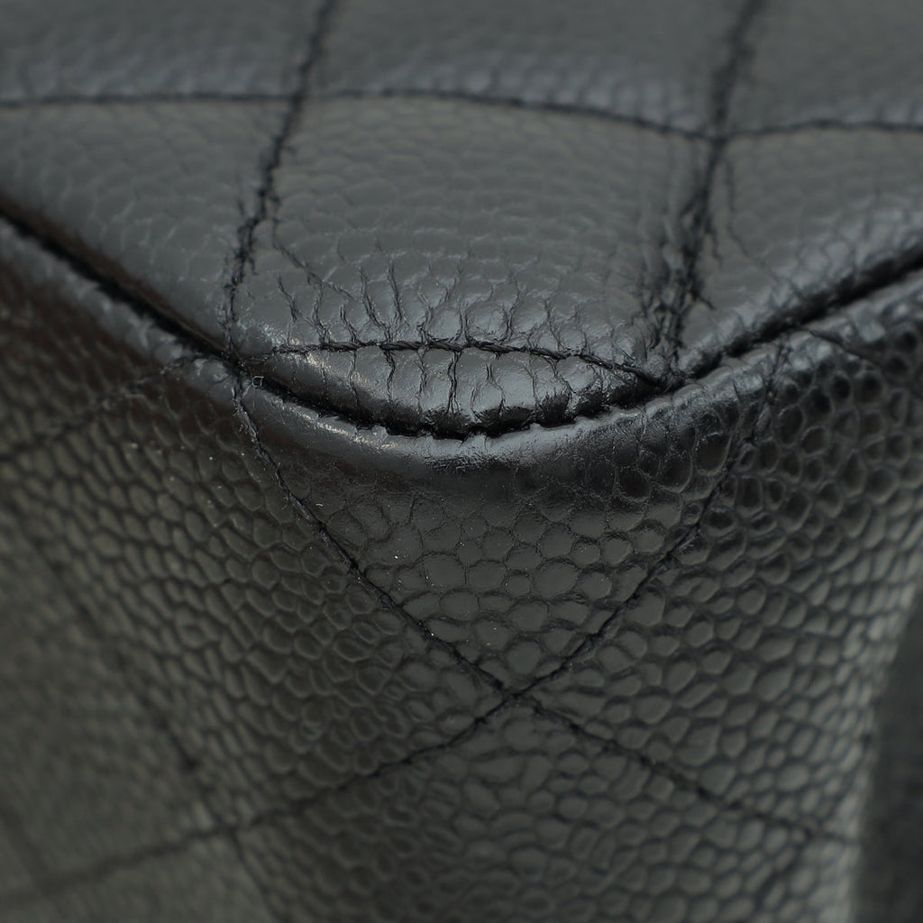 Chanel Black Classic Double Flap Medium Bag