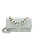 Chanel Grey CC Resin Bi-Color Chain Flap Medium Bag