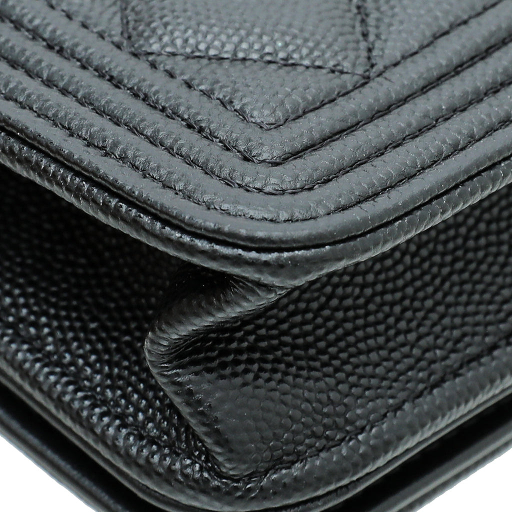 Chanel Black Le Boy Wallet On Chain