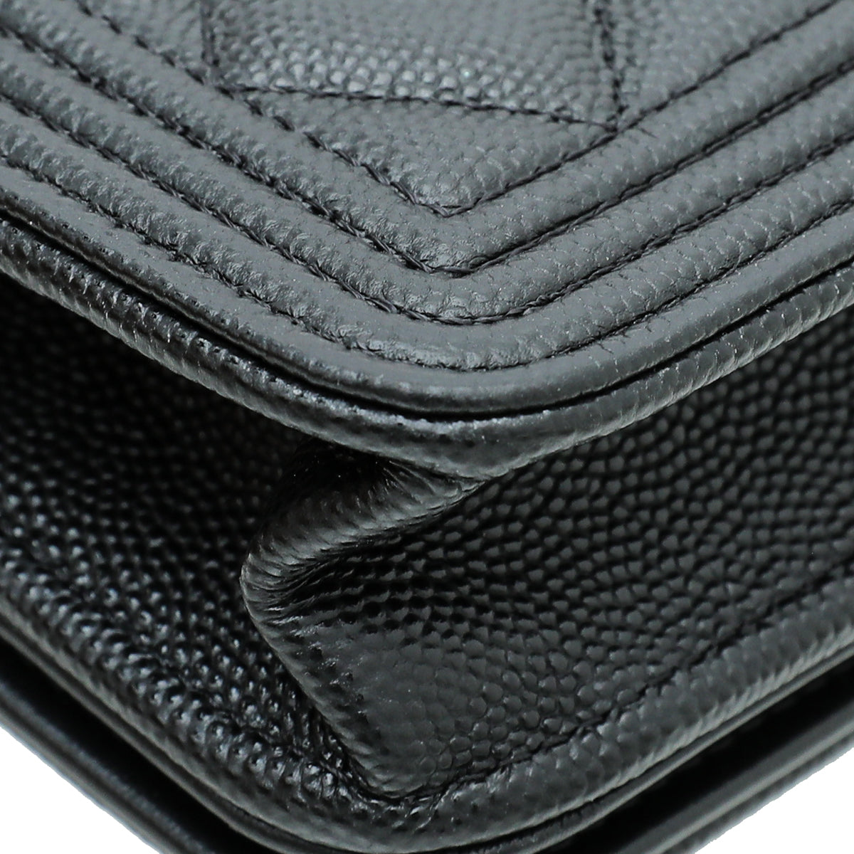 Chanel Black Le Boy Wallet On Chain