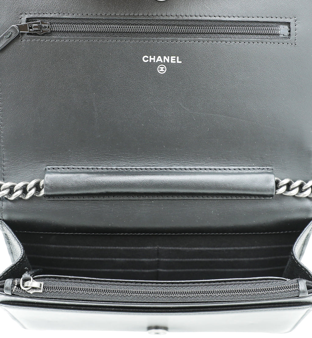 Chanel Black Le Boy Wallet On Chain