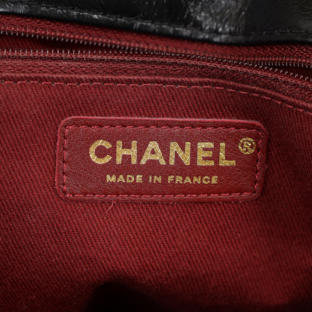 Chanel Black CC Bubble Large Messenger Flap Bag