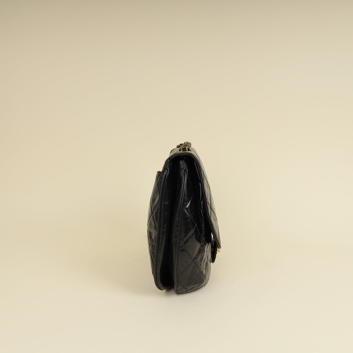Chanel Black CC Bubble Large Messenger Flap Bag