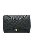 Chanel Black CC Classic Double Flap Maxi Bag