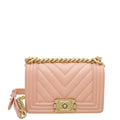 Chanel Light Peach Le Boy Small Flap Bag