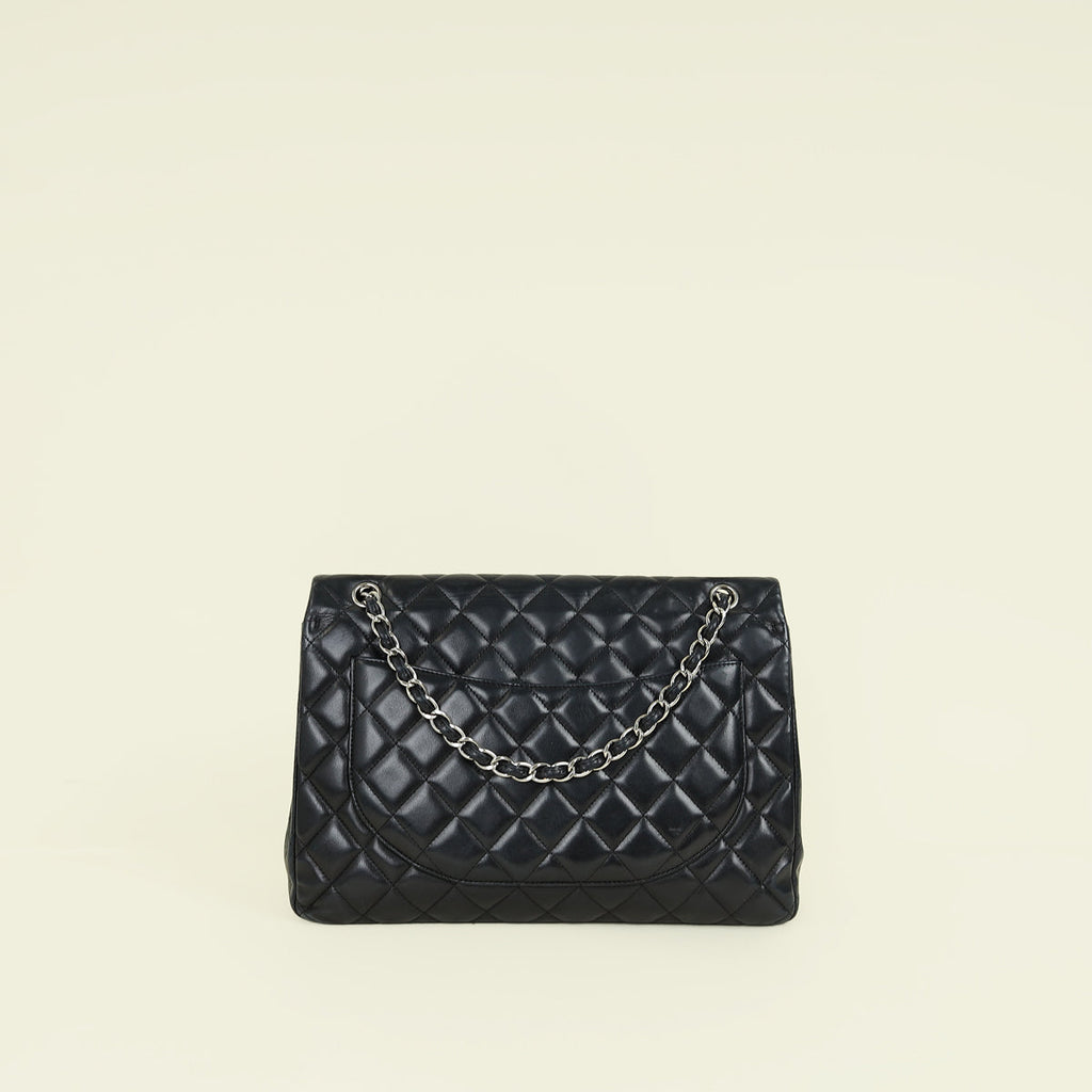 Chanel Black CC Classic Single Flap Maxi Bag