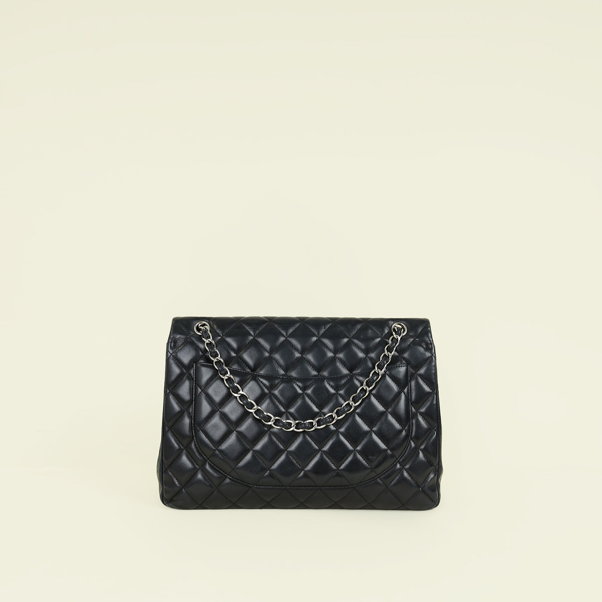 Chanel Black CC Classic Single Flap Maxi Bag