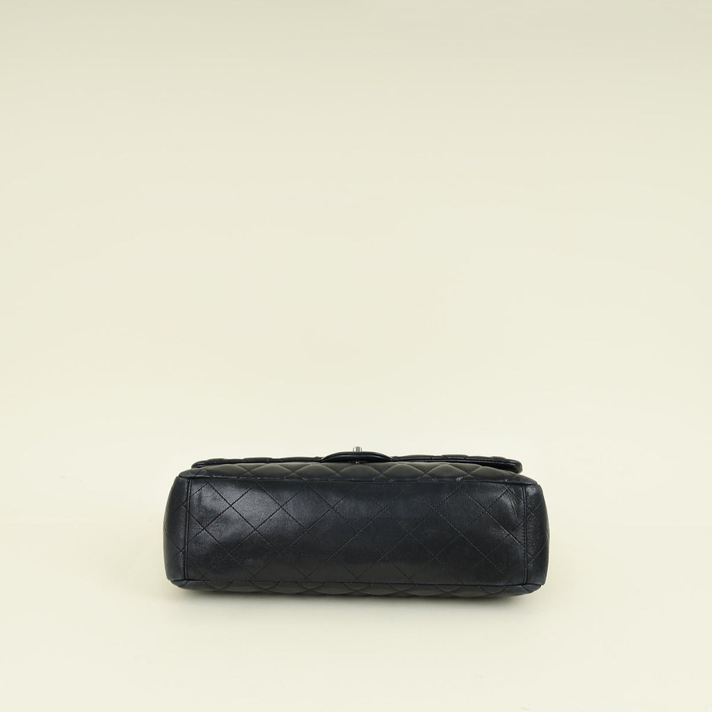 Chanel Black CC Classic Single Flap Maxi Bag