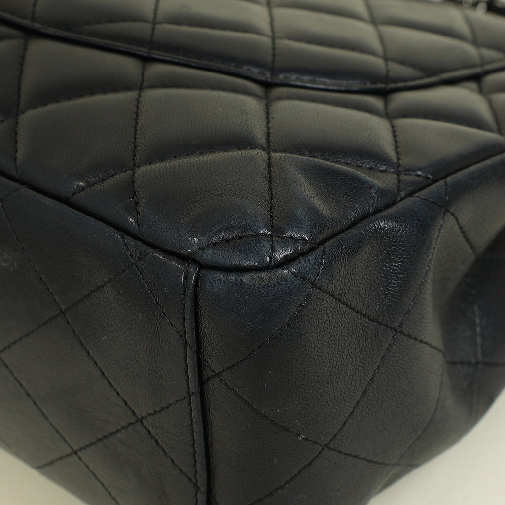 Chanel Black CC Classic Single Flap Maxi Bag