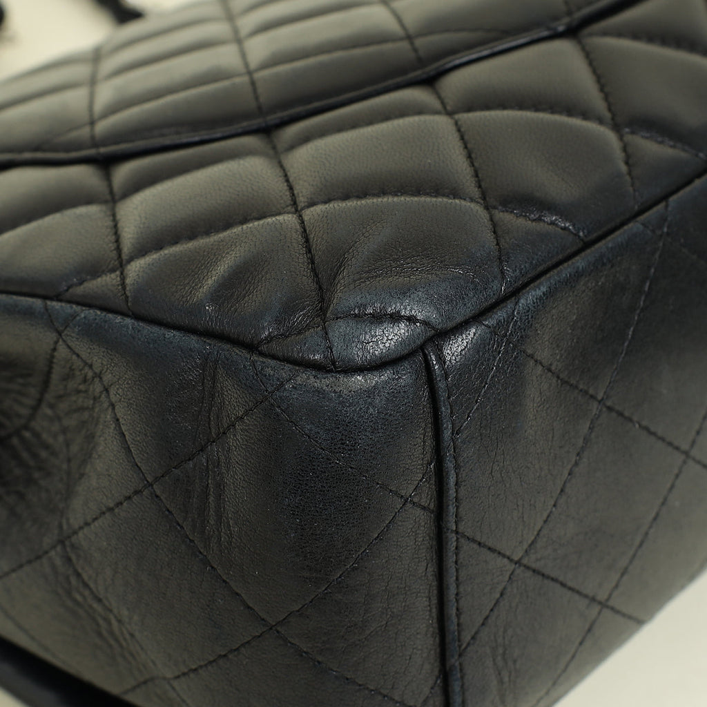 Chanel Black CC Classic Single Flap Maxi Bag