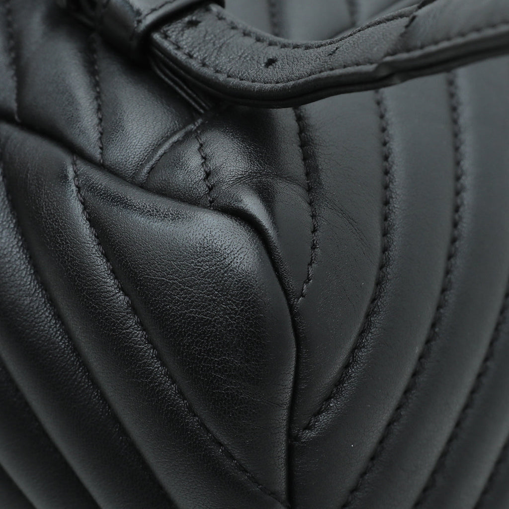 Chanel Black CC Chevron Urban Spirit Small Backpack Bag
