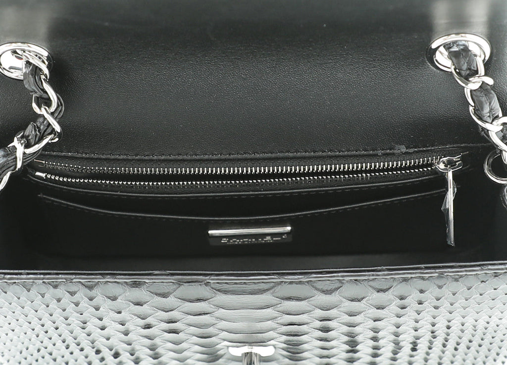 Chanel Black Python CC Rectangular Bag