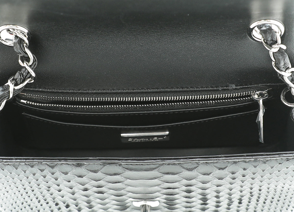 Chanel Black Python CC Rectangular Bag