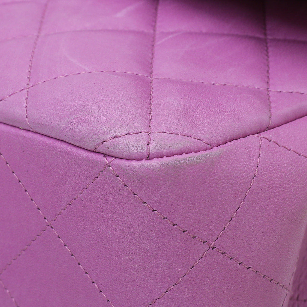 Chanel Mauve CC Classic Double Flap Jumbo Bag