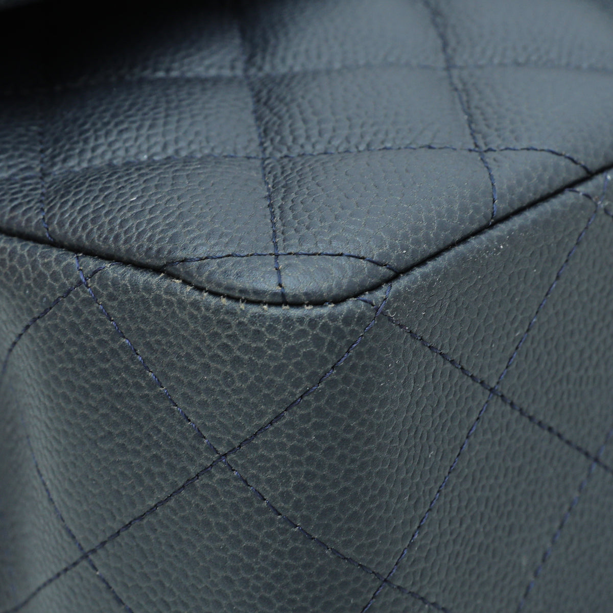 Chanel Indigo Blue CC Classic Double Flap Jumbo Bag