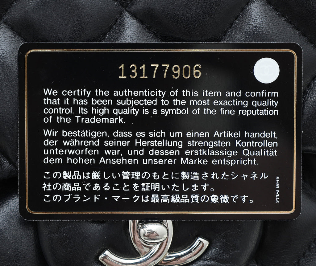 Chanel Black CC Classic Single Flap Jumbo Bag