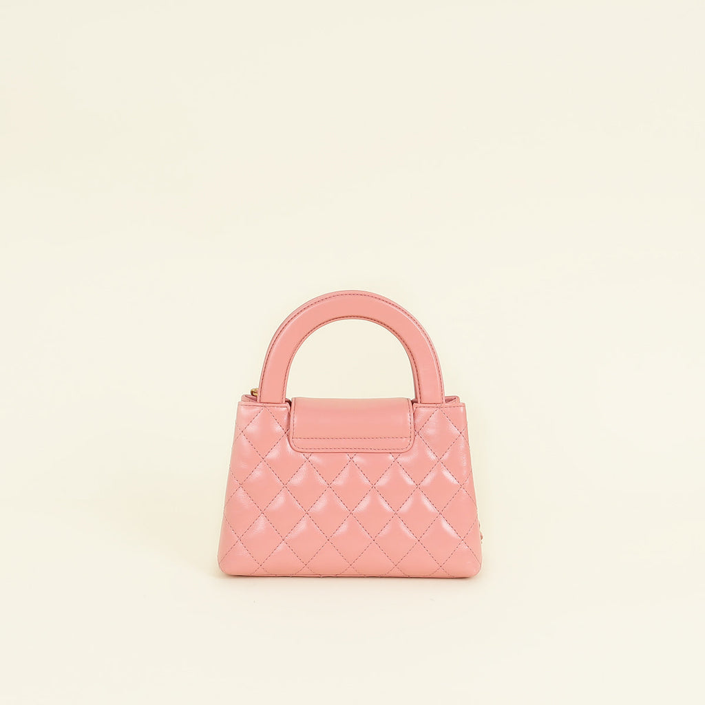 Chanel Pink Coral CC Mini Kelly Shopping Bag