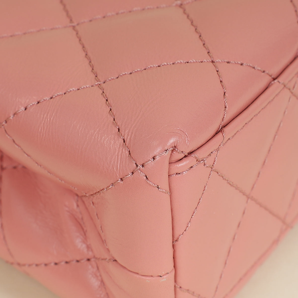 Chanel Pink Coral CC Mini Kelly Shopping Bag