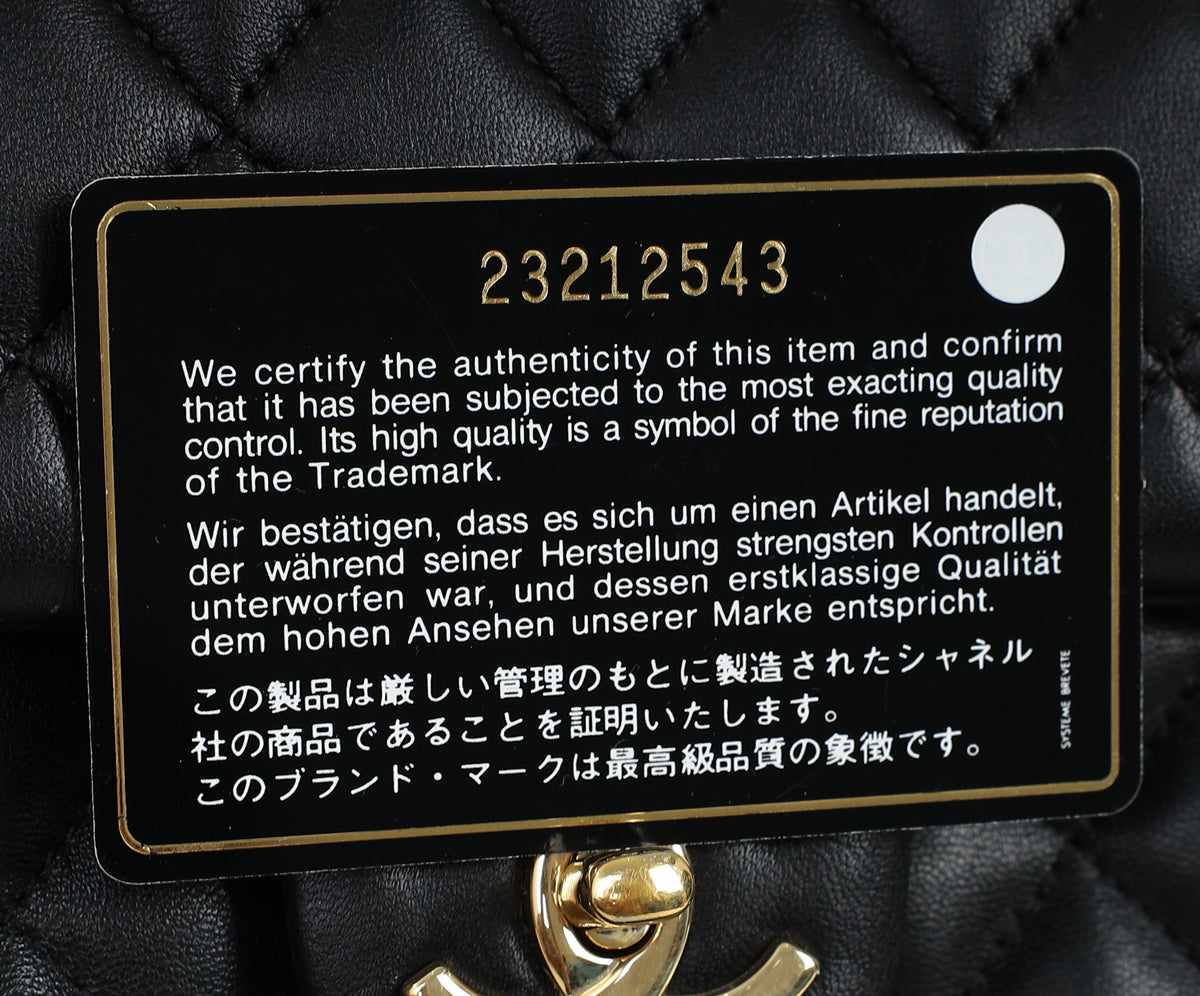 Chanel Black CC Urban Spirit Quilted Backpack Small Bag