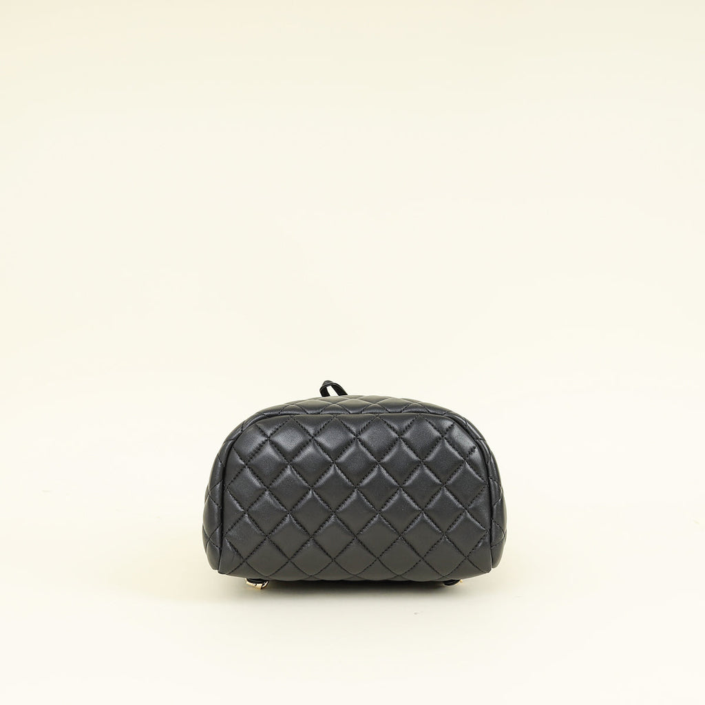 Chanel Black CC Urban Spirit Quilted Backpack Small Bag