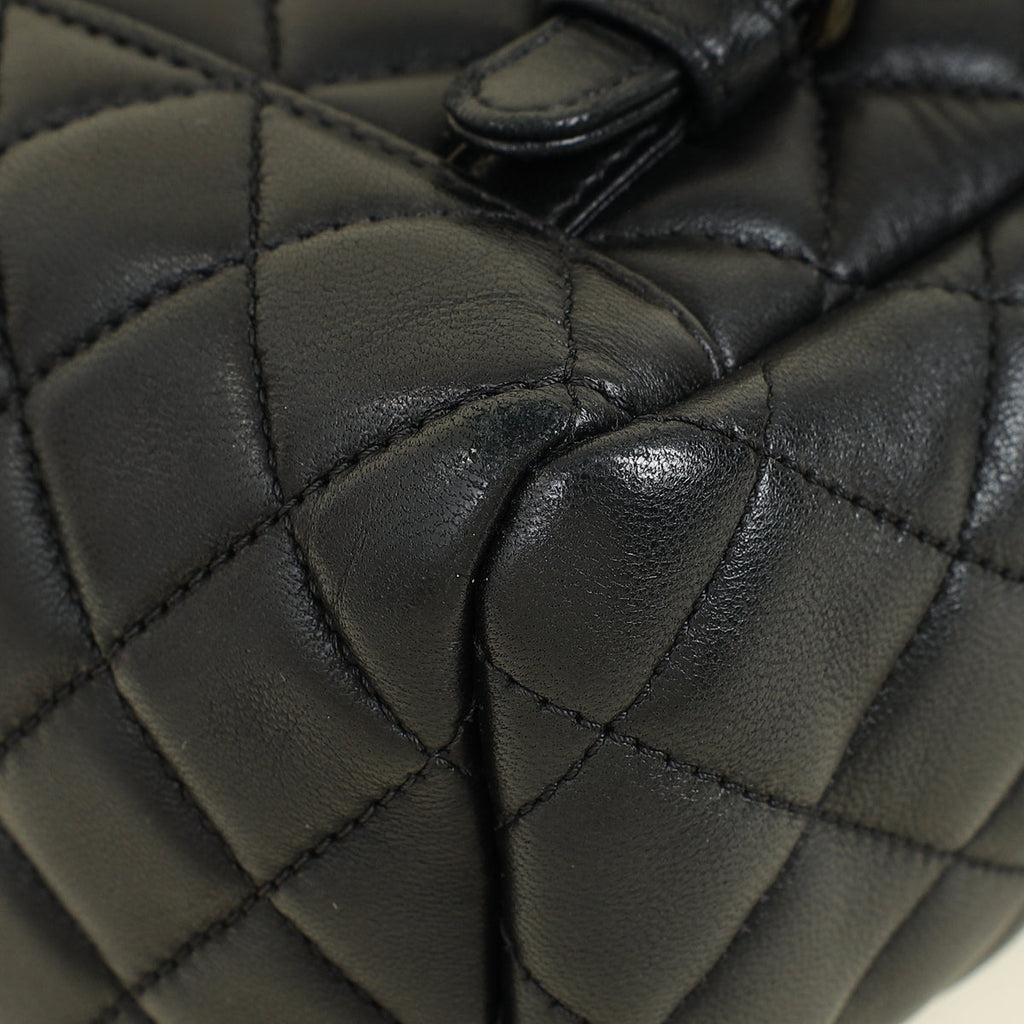 Chanel Black CC Urban Spirit Quilted Backpack Small Bag
