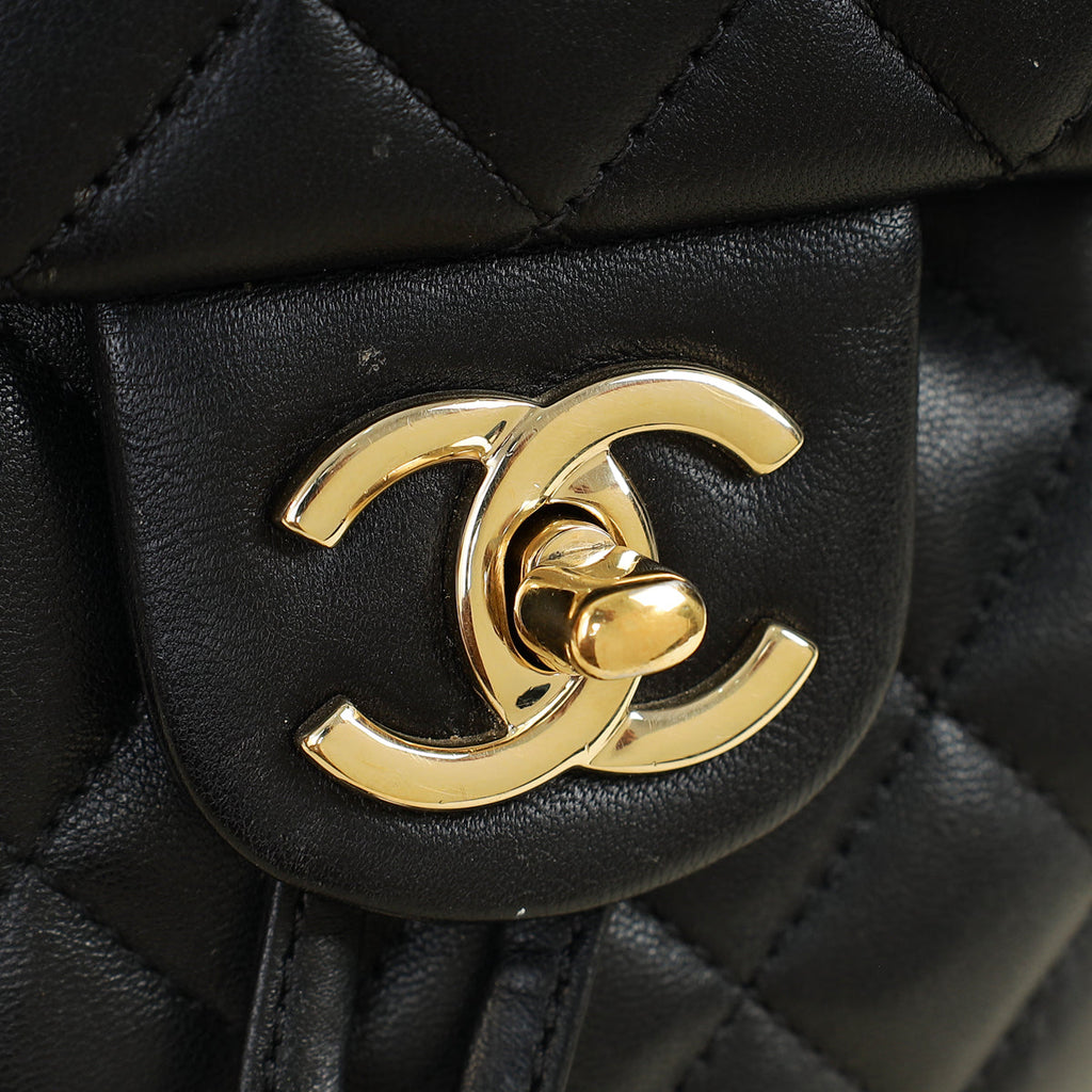 Chanel Black CC Urban Spirit Quilted Backpack Small Bag