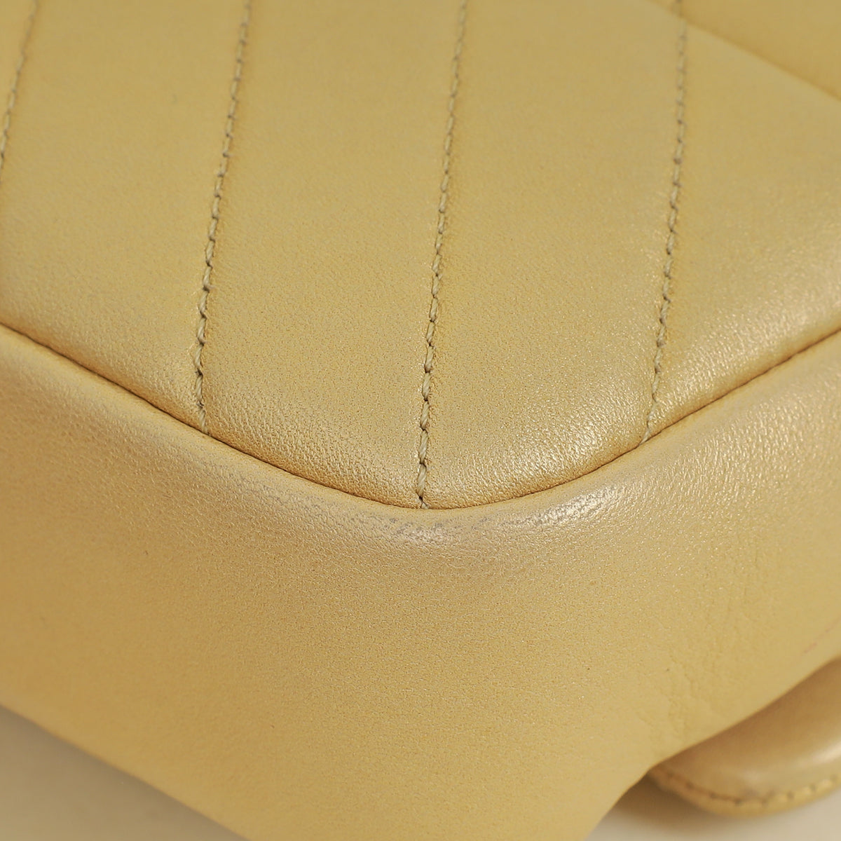 Chanel Light Metallic Gold CC Chevron Camera Case Small Flap Bag