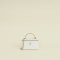 Chanel White CC Top Handle Vanity Chain
