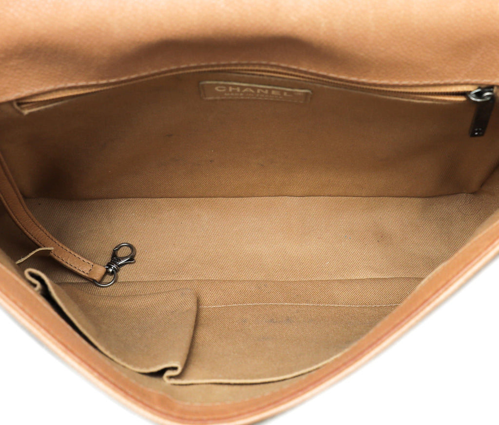Chanel Camel Le Boy Cross Large Stitch Bag