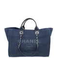 Chanel Navy Deauville Tote Medium Bag