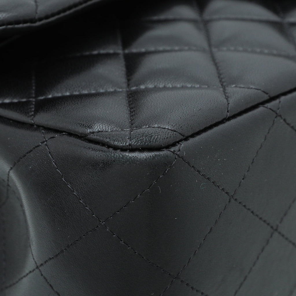 Chanel Black CC Classic Double Flap Jumbo Bag