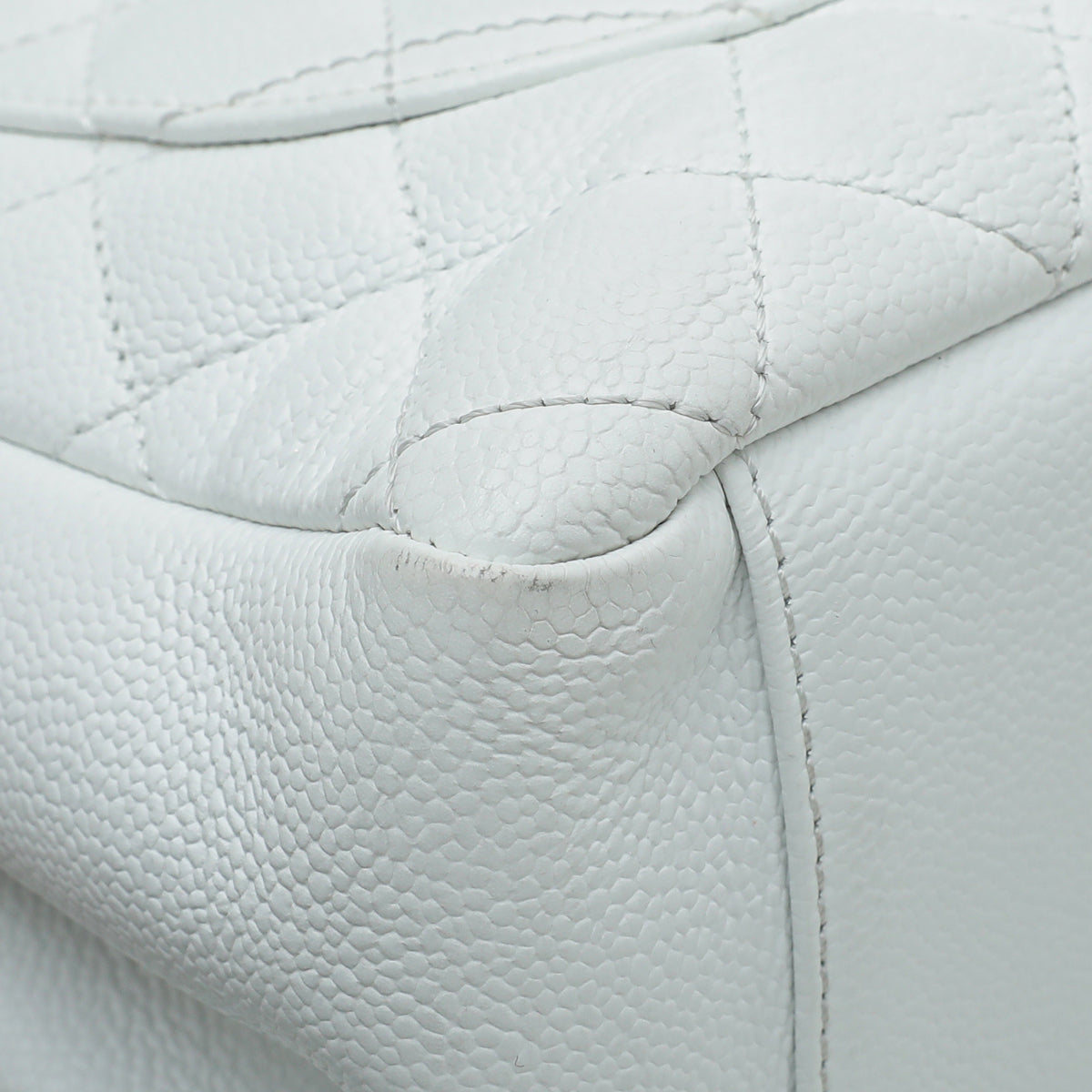 Chanel White CC Caviar GST Medium Bag