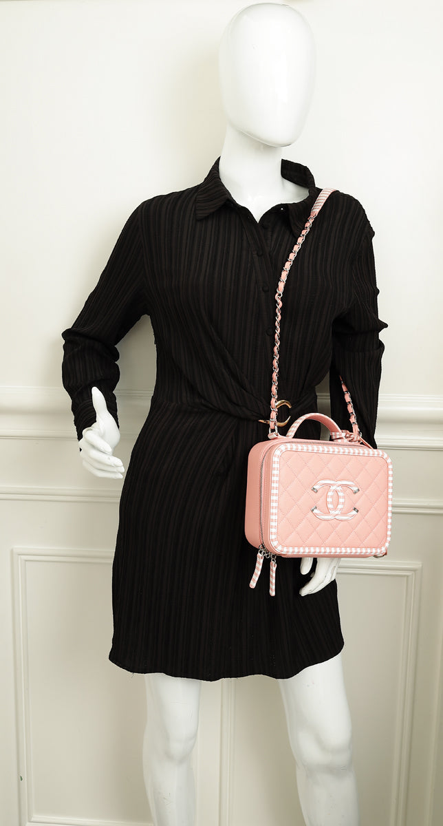 Chanel Bicolor CC Filigree Medium Vanity Case