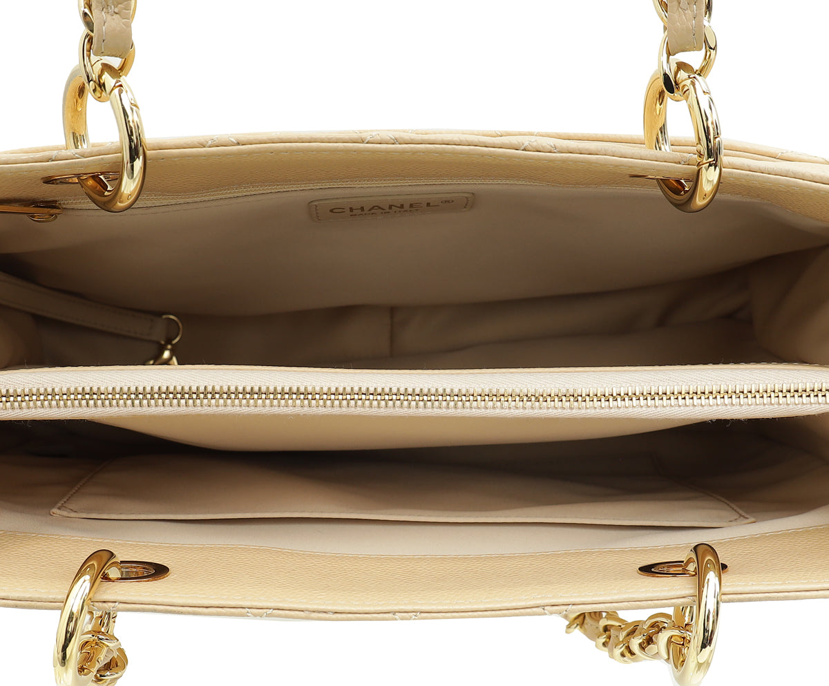 Chanel Beige CC GST Medium Tote Bag