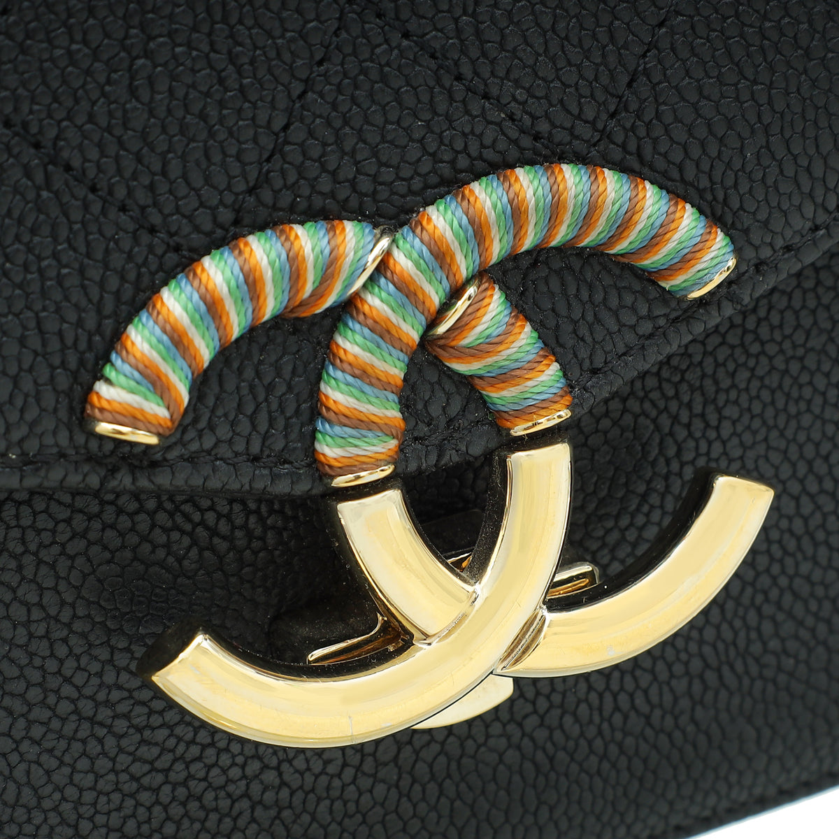 Chanel Black CC Quilted Cuba Flap Bag
