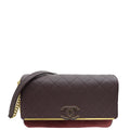 Chanel Burgundy CC Stitched Lady Coco Flap Bag