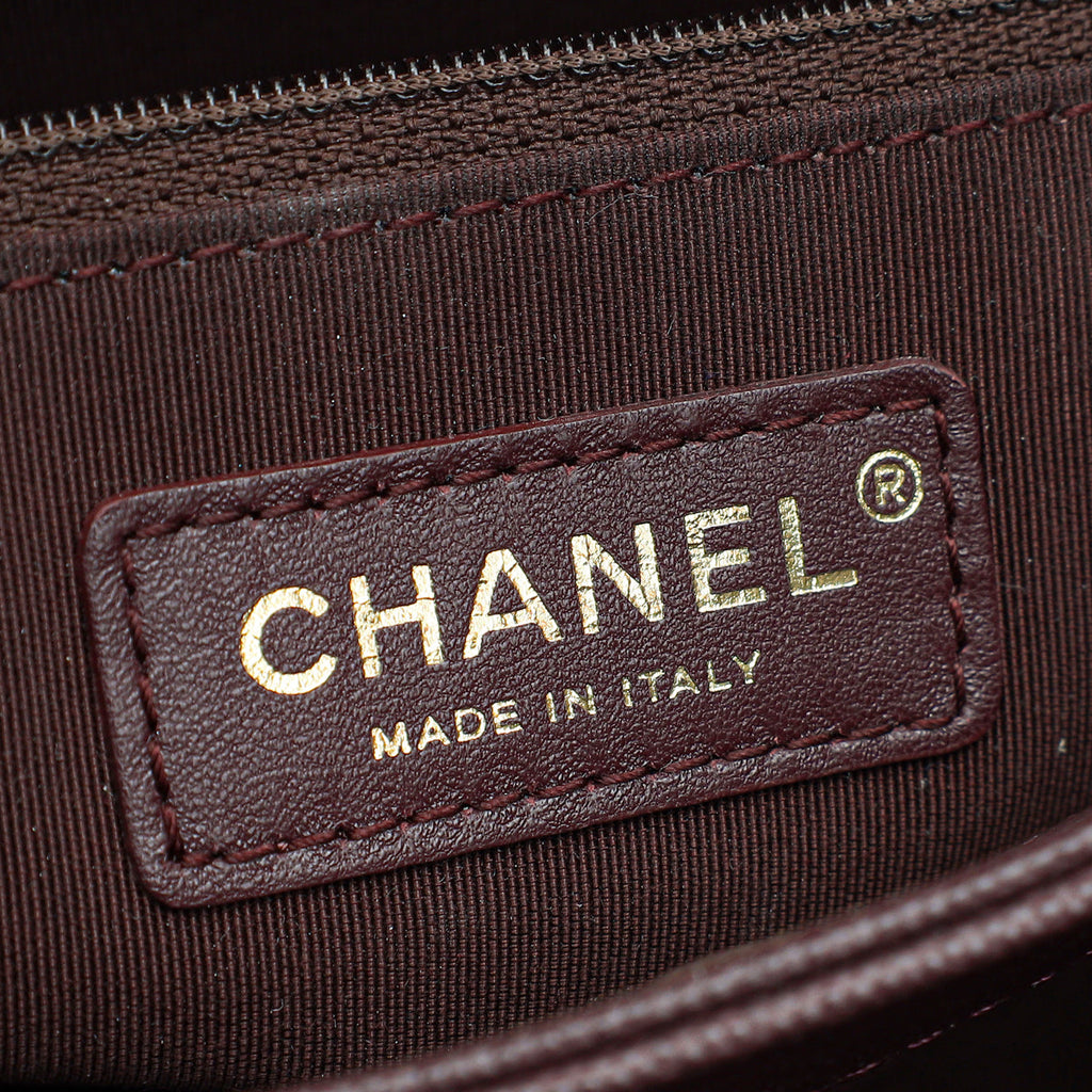 Chanel Burgundy CC Stitched Lady Coco Flap Bag