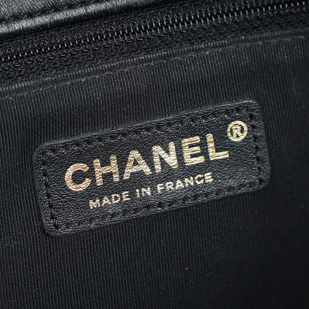 Chanel Black Braided Le Boy Reverso Flap Large Bag