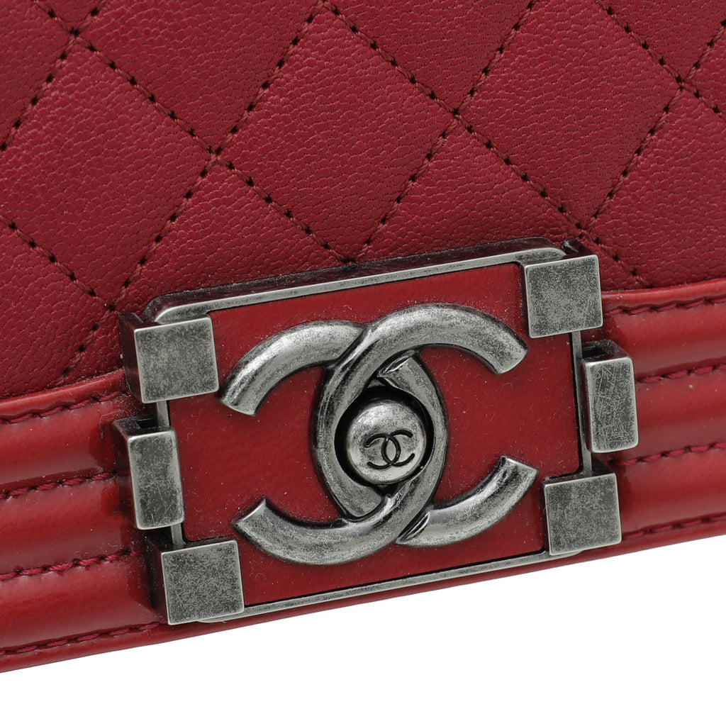 Chanel Red Le Boy Medium Bag