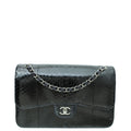 Chanel Midnight Blue Python Classic Double Flap Bag