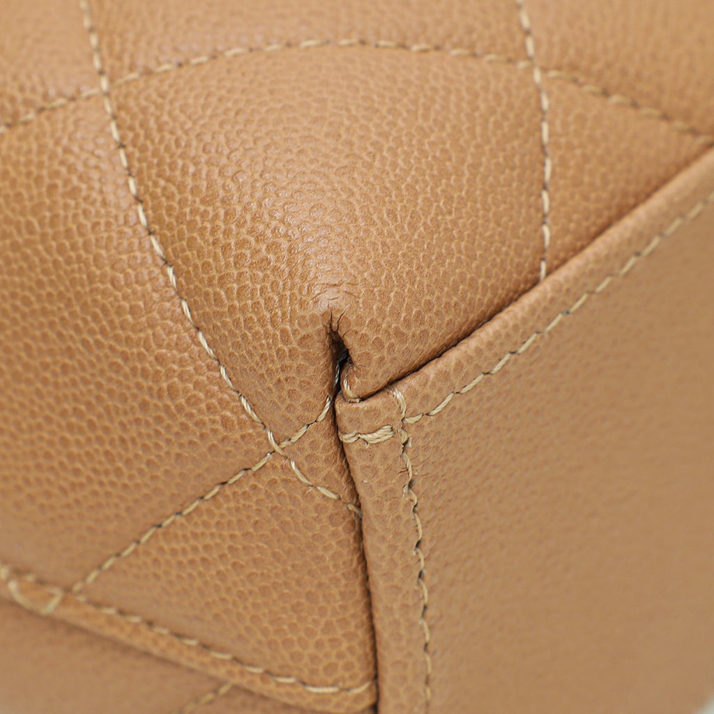 Chanel Caramel CC Curved Flap Bag